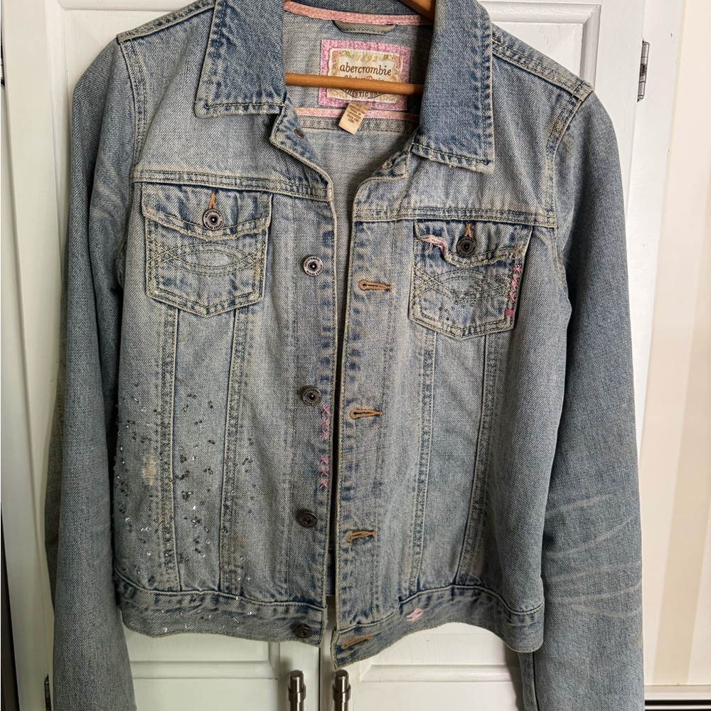 Abercrombie & Fitch Light Wash Denim Jacket